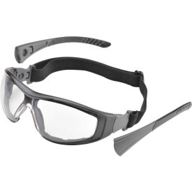 Elvex® Go-Specs II™ Foam Lined Safety Glasses Clear Lens Black Frame GG-45C-AF