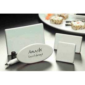 American Metalcraft Rectangle Ceramic Card Sign 5-1/2