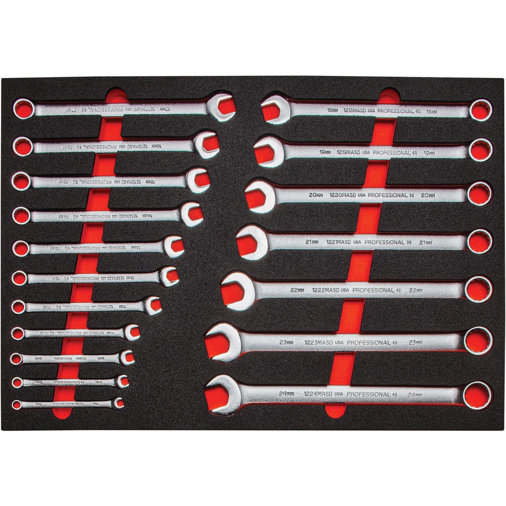 Wrench Sets, System Of Measurement: Metric , Container Type: Foam Inserts , Wrench Size: 7 mm, 8 mm, 9 mm, 10 mm, 11 mm, 12 mm, 13 mm, 14 mm, 15 mm, 16 mm MPN:J1200R-MASDKV