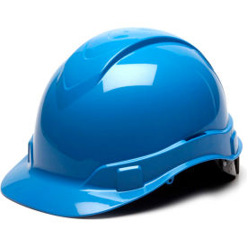 Ridgeline Cap Style Hard Hat Light Blue 4-Point Ratchet Suspension - Pkg Qty 16 HP44162