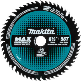 Makita® Carbide-Tipped Max Effcy Cordless Plunge Saw Blade Wood MDF Laminate 6-1/2