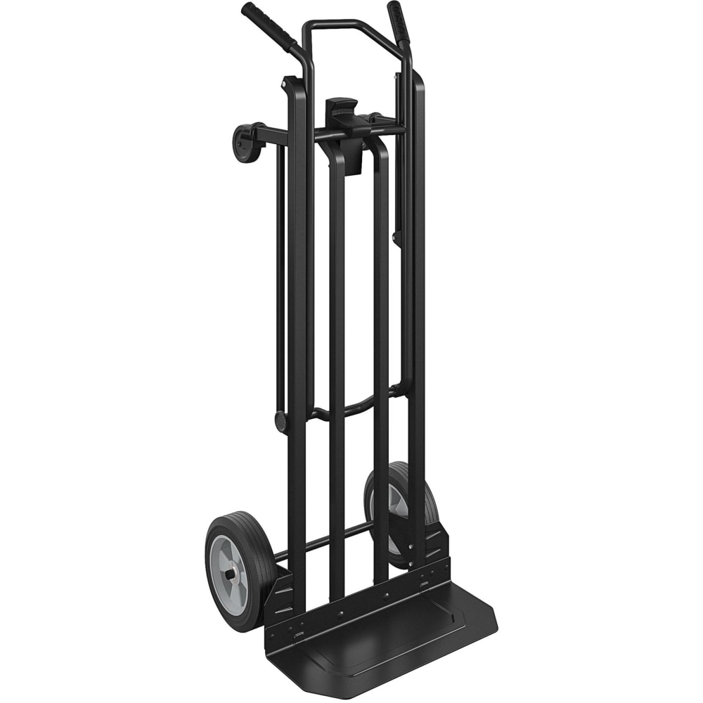 Cosco 2-in-1 Hybrid Hand Truck - 800 lb Capacity - 4 Casters - Steel - 18in Width x 16in Depth x 46in Height - Steel Frame - Black - 1 Each MPN:12217BLK1E