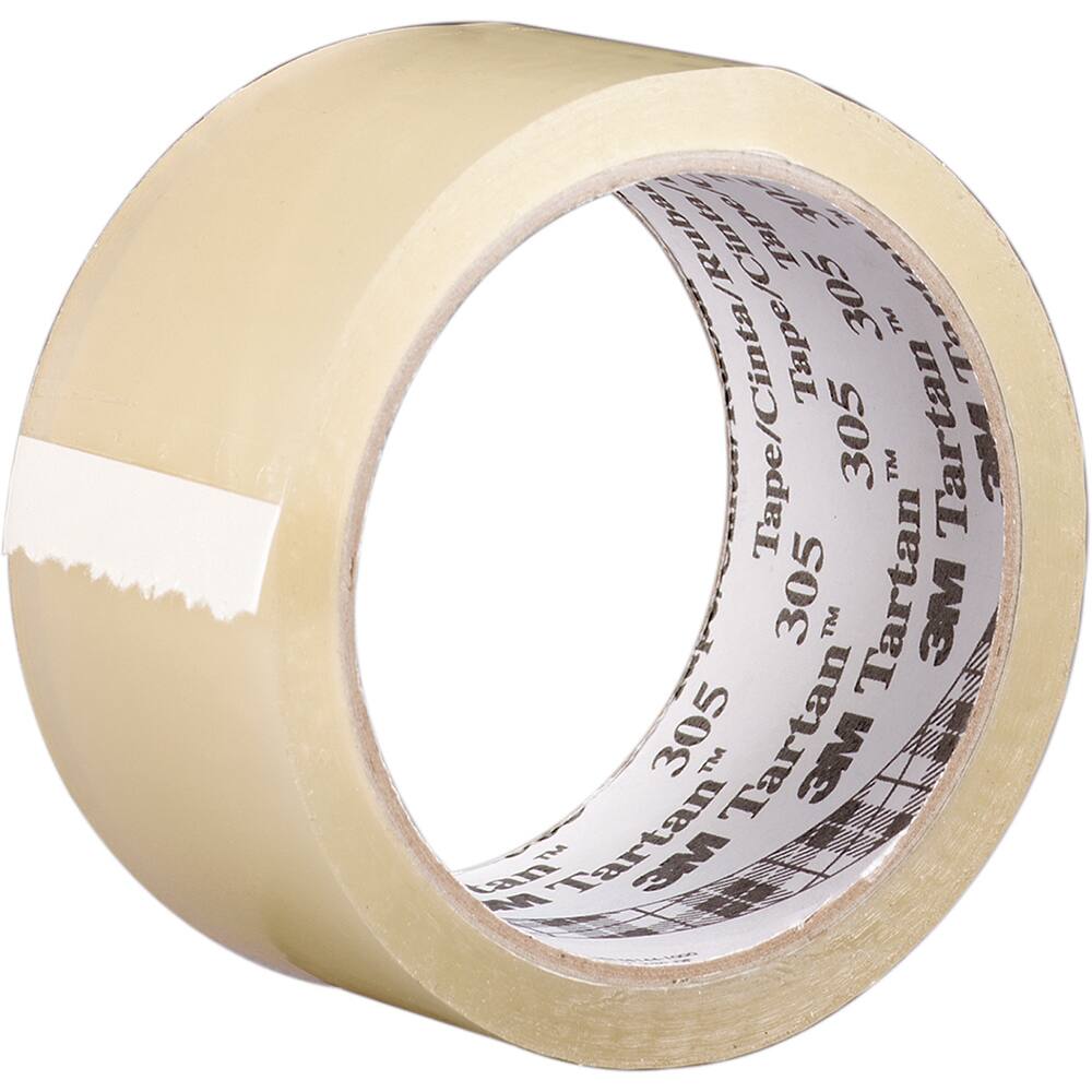 Box Sealing & Label Protection Tape, Tape Number: 305 , Thickness (mil): 1.8 , Length (Yards - 2 Decimals): 54.68 , Color: Clear  MPN:7100241733