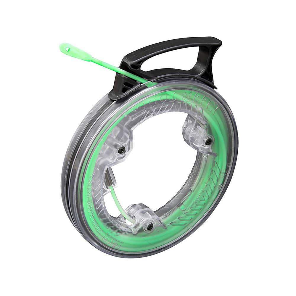 Fish Tape, Tape Type: Non-Conductive , Material: Fiberglass , Winder Case: Yes , Tape Thickness: 0.153in , Case Diameter: 7.5in  MPN:50550
