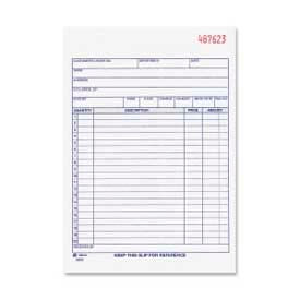 Adams® Sales Order Book 3-Part Carbonless 5-9/16