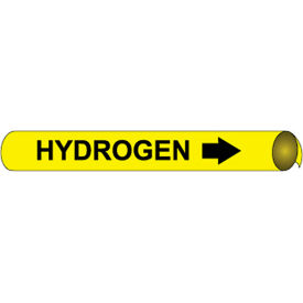 NMC™ Precoiled & Strap-On Pipe Marker Hydrogen Fits 3-3/8