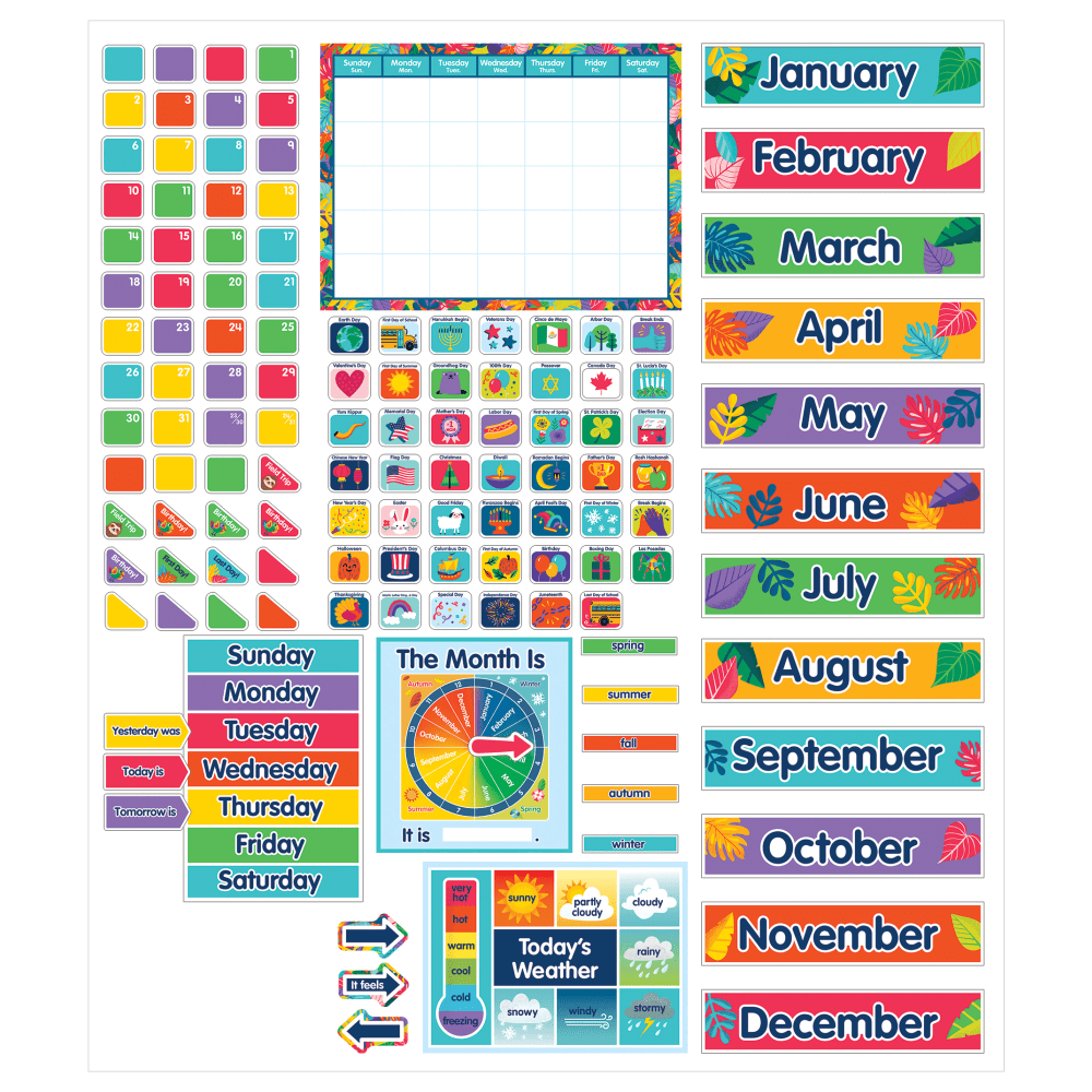 Carson Dellosa Education 1 World Calendar Bulletin Board Set, Multicolor (Min Order Qty 5) MPN:110486