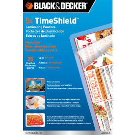 Black & Decker TimeShield™ Laminating Pouches Menu Size 25/Pack LAMMENU5-25