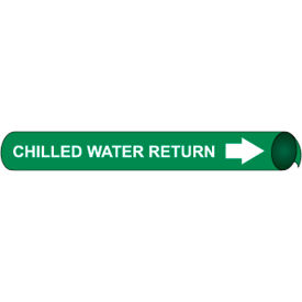 NMC™ Precoiled & Strap-On Pipe Marker Chilled Water Return Fits 6