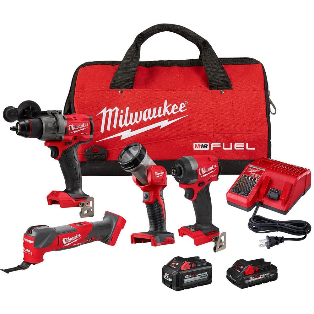 Cordless Tool Combination Kits, Kit Type: Hammer Drill, Impact Driver, Oscillating Multi-Tool, Worklight , Tools: 1/2 in Brushless Hammer Drill MPN:3698-24MT