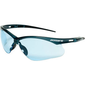 Jackson Safety SG Safety Glasses Blue Frame Light Blue Lens Anti-Scratch 50011