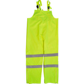 Petra Roc Waterproof Bib Pants ANSI Class E 300D Oxford/PU Coating Lime XL LBIP-CE-XL