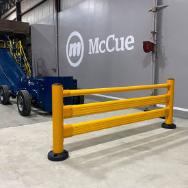 McCue Pedestrian Guard Rail Mid Post 48''H Yellow PGR-K-MID-307