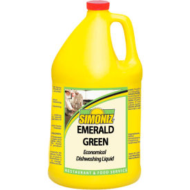 Simoniz Manual Emerald Green Dish Detergent Liquid Lemon Gallon Bottle 4 Bottles - E0985004 E0985004
