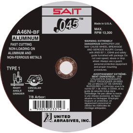 United Abrasives - Sait 23314 Cut Off Wheel Type 1 A46N 4-1/2