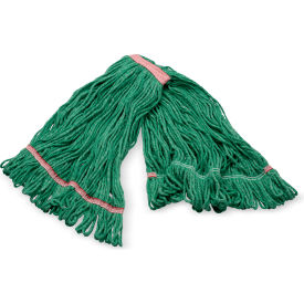 Carlisle® 4-Ply Anti-Microbial Looped End Mop w/ Red Band Large Green - Pkg Qty 12 369325M09