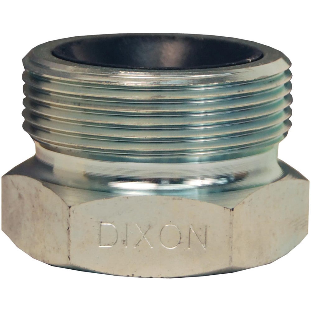 Ground Joint Hose Couplings, Thread Type: FNPT x MNPSM , Thread Size: 4-8, 5-8 , Type: Spud , Material: Plated Iron , Size: 4 in  MPN:GB48