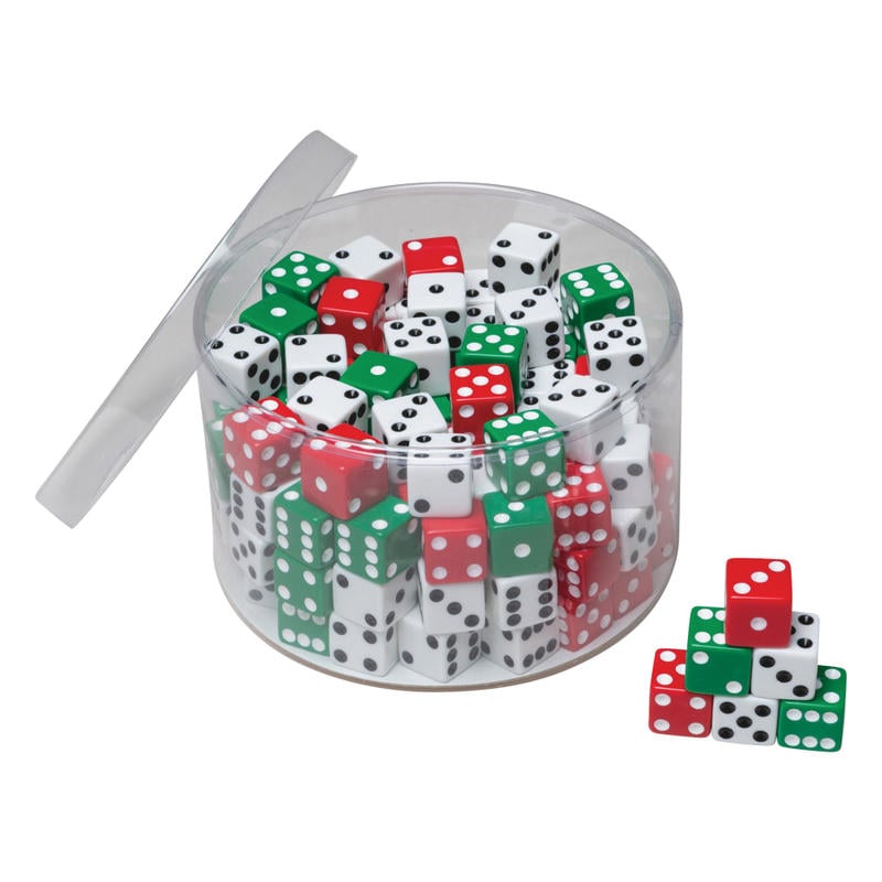 Creativity Street Tub of Dice - 4 Year & Up Age - 144 Pieces - 144 / Pack - Assorted (Min Order Qty 3) MPN:707