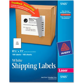 Avery® White Shipping Labels With TrueBlock Technology 8-1/2