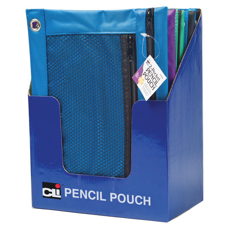 Charles Leonard Carrying Case (Pouch) Pencil, Ring Binder - Assorted - 7.6in Height x 10in Width x 0.1in Depth - 24 / Display Box (Min Order Qty 2) MPN:76350ST