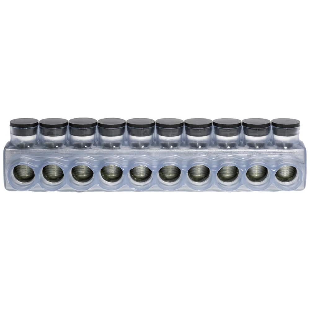 Push In Wire Connectors, Connector Type: Tap , Compatible Wire Size (AWG): 500kcmil, 4AWG , Number Of Ports: 10 , Overall Length: 11.95  MPN:IPLD500-10C