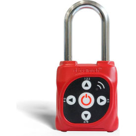 eGeeTouch® Smart Lockout Tagout Padlock Red 5-05105-97