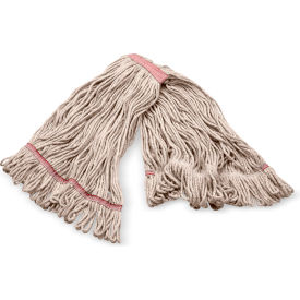 Carlisle® 4-Ply Anti-Microbial Looped End Mop w/ Red Band Large Natural - Pkg Qty 12 369325M00