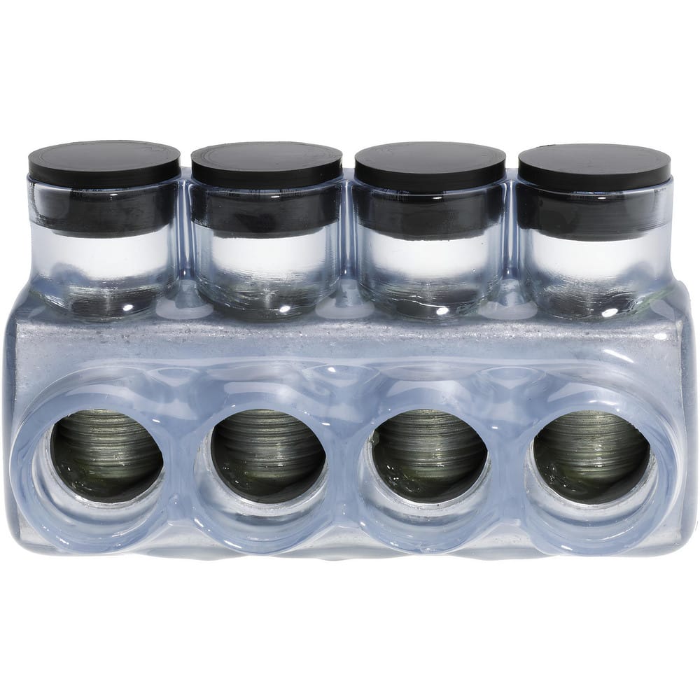 Push In Wire Connectors, Connector Type: Tap , Compatible Wire Size (AWG): 250kcmil, 6AWG , Number Of Ports: 4 , Overall Length: 3.80 , Connector Color: Clear  MPN:IPLD250-4C