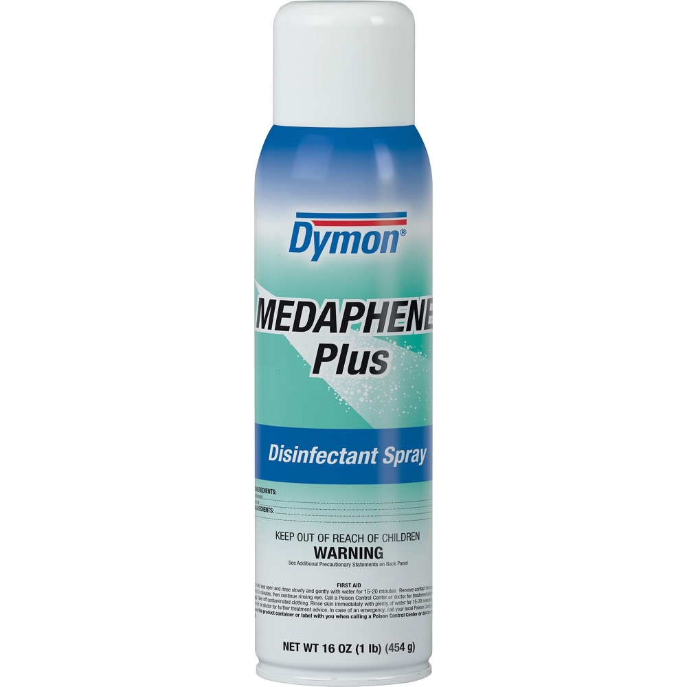 Dymon Medaphene Plus Disinfectant Spray - Aerosol - 16 fl oz (0.5 quart) - Pleasant Scent - 1 Each - Aqua (Min Order Qty 5) MPN:35720