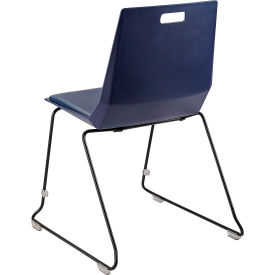 NPS® LuvraFlex Chair LuvraFlex Chair Poly Back/Padded Black Frame Blue/Blue Seat LVC04-10-04