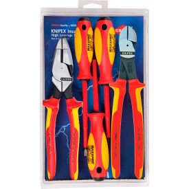 KNIPEX® 9K 98 98 22 US 5 Pc Pliers / Screwdriver Insulated Tool Set 1000V 9K 98 98 22 US