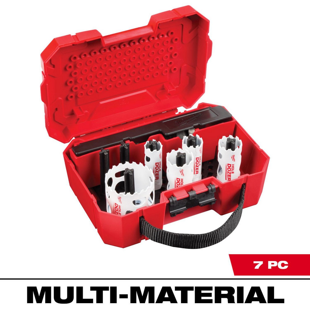 Hole Saw Kits, Minimum Saw Diameter (Decimal Inch): 3/4 , Maximum Saw Diameter (Decimal Inch): 2 , Number of Hole Saws: 7 , Maximum Cutting Depth: 1.7in  MPN:49-22-4040