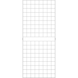 2' x 5' - Portable Wire Grid Wall Panel - Semi-Gloss White - Pkg Qty 3 W2X5