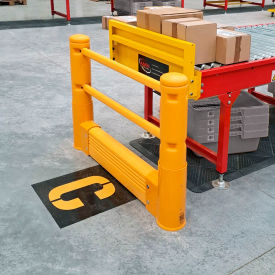 McCue Pedestrian Guard Rail Corner Post Kit with Ground Barrier 46-1/2