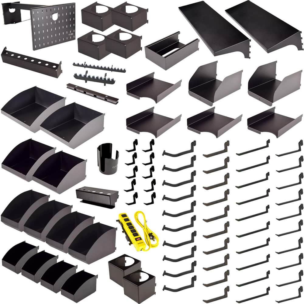 Mobile Bench, Stand & Center Accessories, Accessory Type: 85-Piece Accessory Kit , For Use With: Gridlok Metal Pegboard and Flextur Workbenches  MPN:79058120