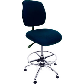 ShopSol ESD Office Chair - Medium Height - Deluxe Fabric - Blue 1010432