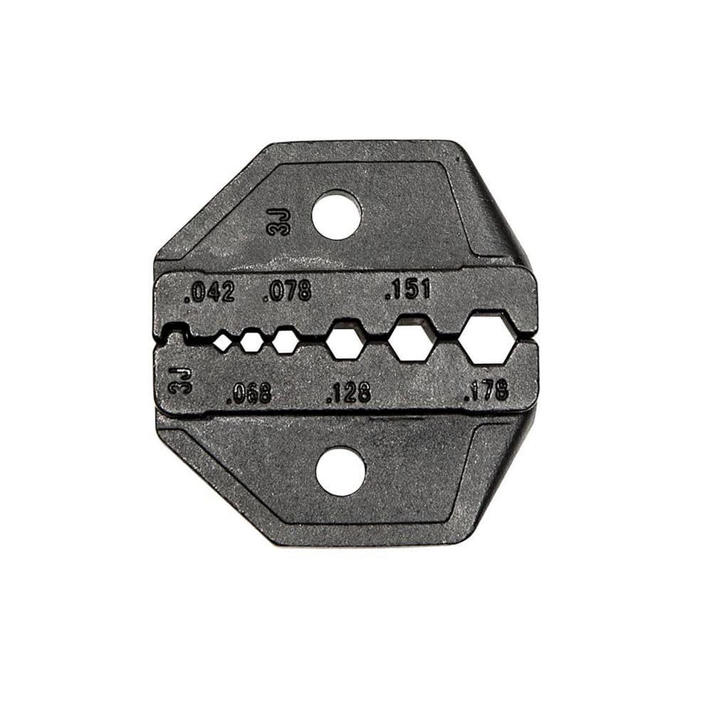 Crimper Dies, Tool Type: Crimper Die Set , Size: RG174/179, Belden 8218 , Color: Black , For Use With: Modular Crimper , Crimp Dimensions: 0.042, 0.068 MPN:VDV201-042