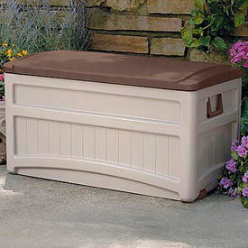 Suncast DB8000B Premium Deck Box 73 Gallon with Wheels DB8000B