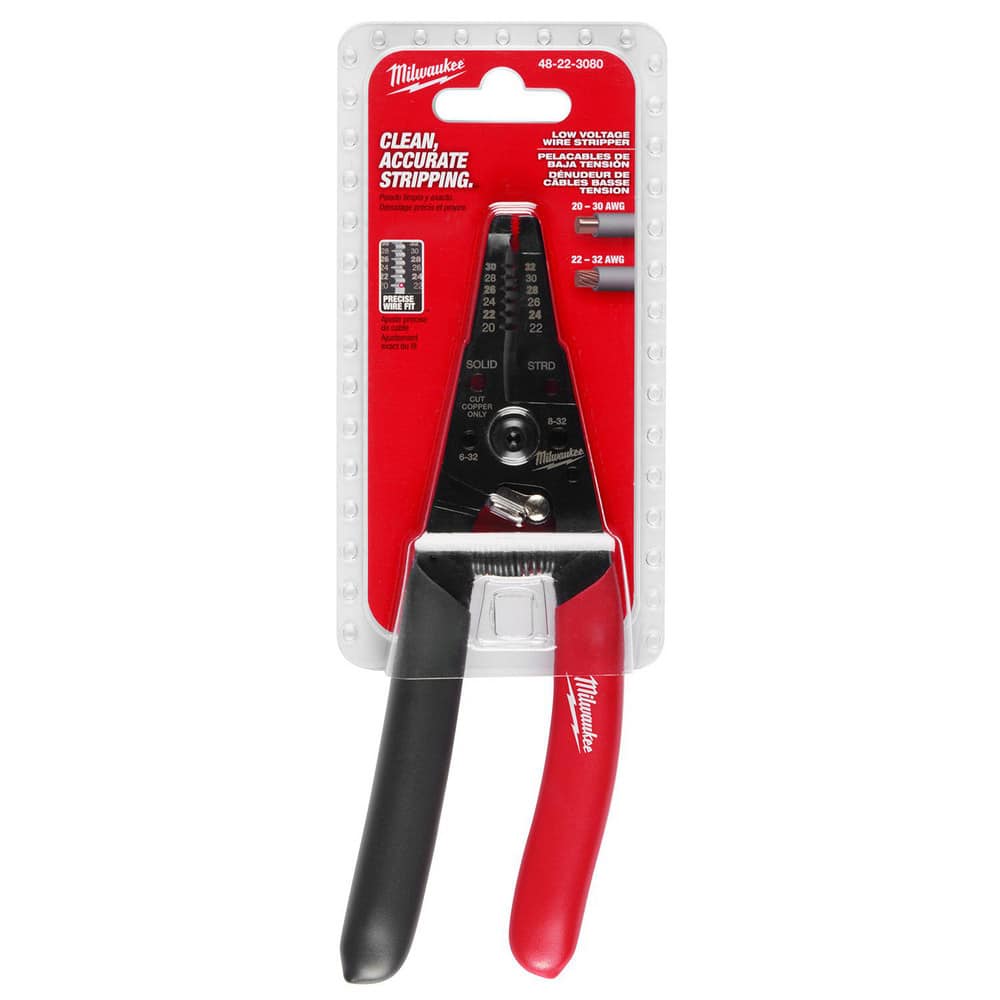 Wire & Cable Strippers, Maximum Capacity: 32 AWG , Type: Low Voltage Wire Stripper , Minimum Wire Gauge: 20 AWG , Insulated: No  MPN:48-22-3080