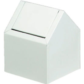 Hospeco Double Entry Swing Top Sanitary Napkin Metal Floor Receptacle White - HOS2201 HOS2201