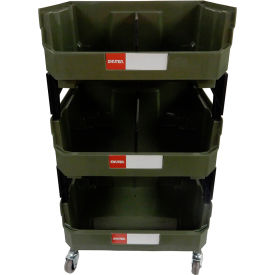 Shuter® 3-Tier Rolling Tool Cart 275 lb. Capacity 16-1/2