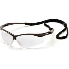 Pmxtreme™ Safety Glasses Clear Lens  Black Frame & Cord - Pkg Qty 12 SB6310SP
