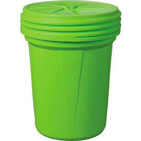 Eagle® Lab Pack Open Head Poly Drum Screw On Lid 30 Gallon Capacity Lime Green 1600SLLM