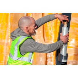 Addgards Forklift Caddy Clip & Shrink Wrap Holder w/ Divider Grey FKCAD