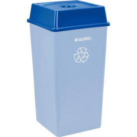 GoVets™ Bottles & Cans Recycling Lid For 35 & 55 Gallon Cans Blue 441RBL641