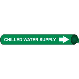 NMC™ Precoiled & Strap-On Pipe Marker Chilled Water Supply Fits 6