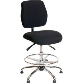 ShopSol ESD Office Chair - Medium Height - Deluxe Fabric - Black 1010429