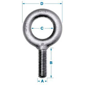 Ken Forging K2007 - Carbon Eyebolt - Plain Pattern - 5/8-11 - 1-3/4