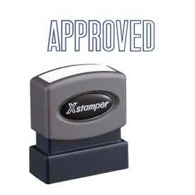 Xstamper® Pre-Inked Message Stamp APPROVED 1-5/8