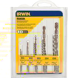 10 Pc. Set Spiral Flute Screw Extractors w/Cobalt Drill Bit 11117*****##*